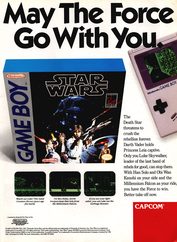 Star Wars Game Boy Publicidad