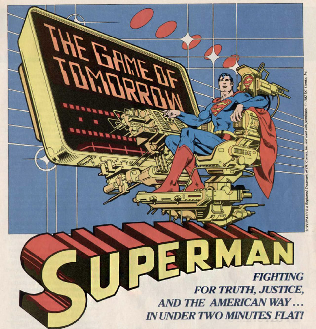 Publicidad de Superman de Atari 2600